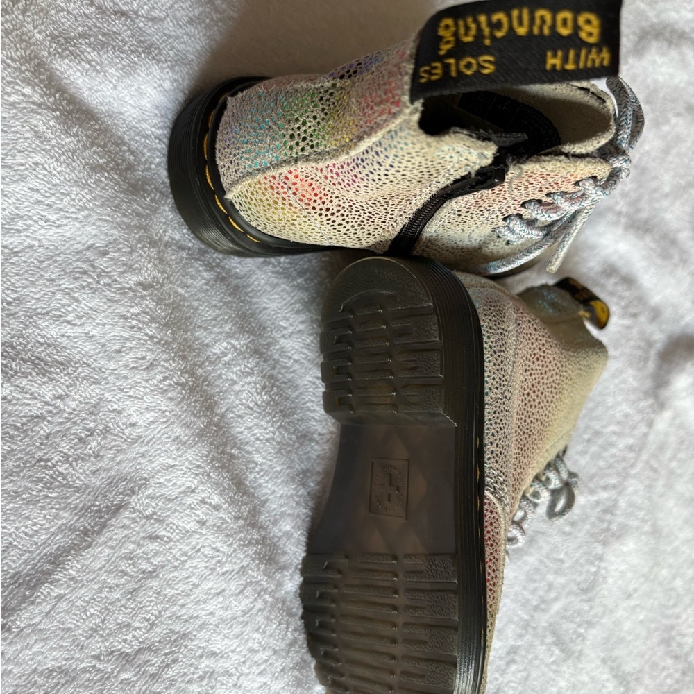 Dr. Martens Kids Iridescent Lace-Up Boots - Picture 6 of 8